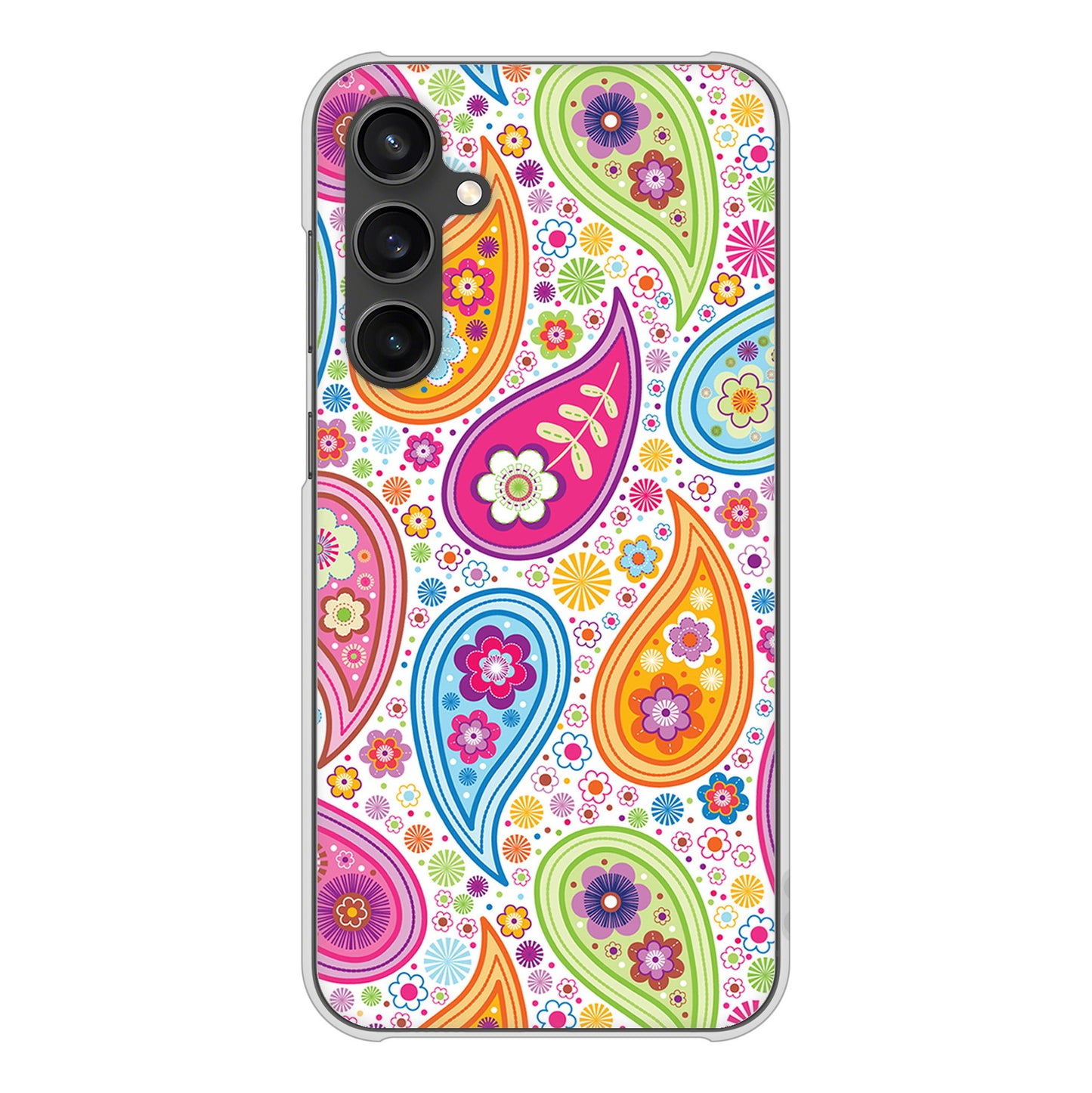 Galaxy S23 FE SCG24 au 高画質仕上げ 背面印刷 ハードケースペイズリー