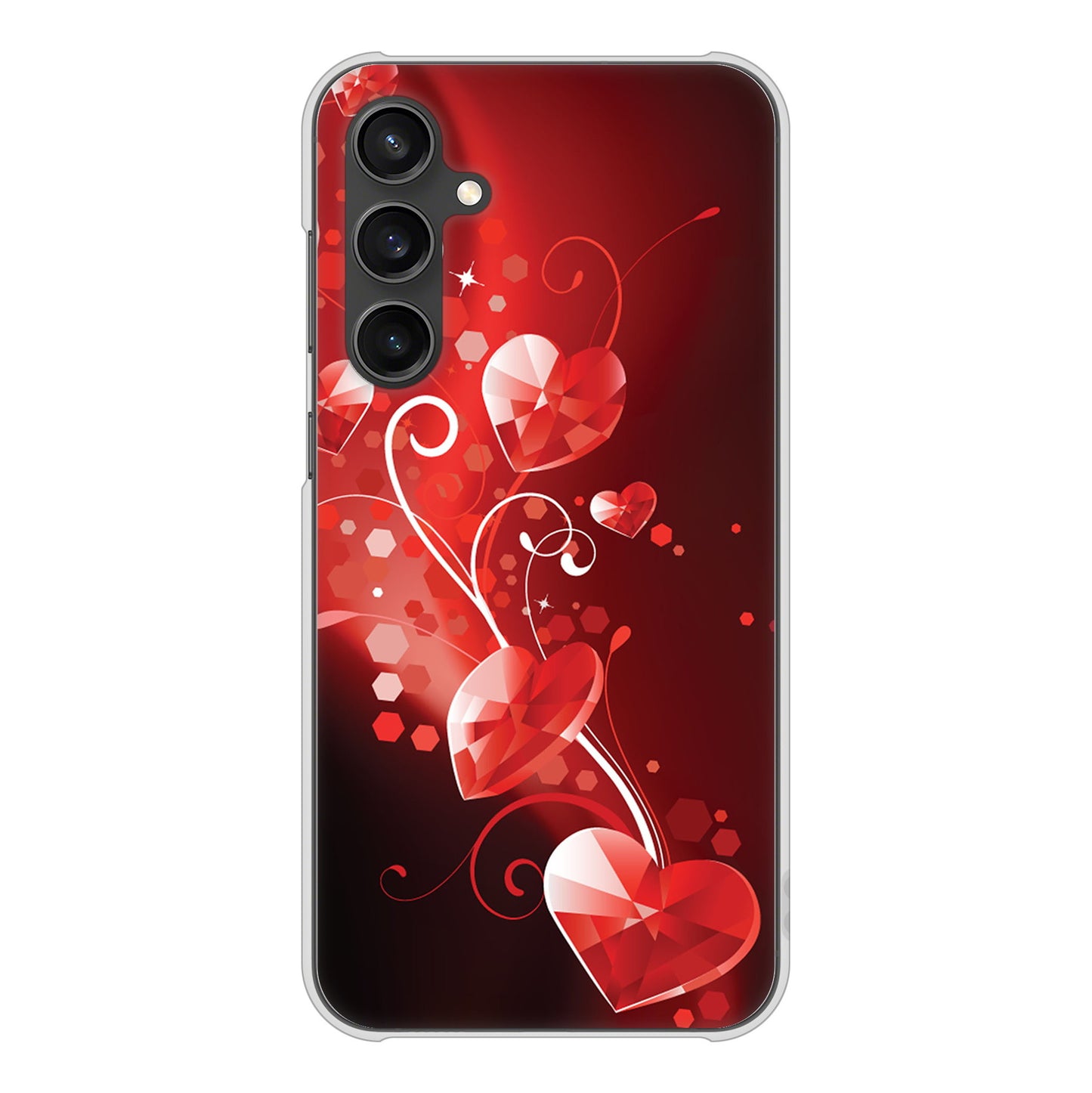 Galaxy S23 FE SCG24 au 高画質仕上げ 背面印刷 ハードケースきらめきハート