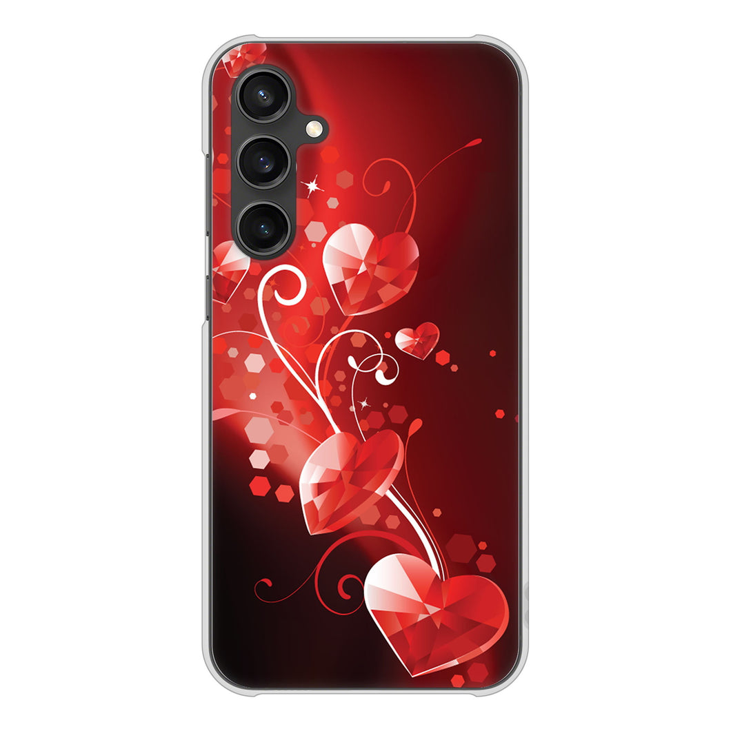 Galaxy S23 FE SCG24 au 高画質仕上げ 背面印刷 ハードケースきらめきハート