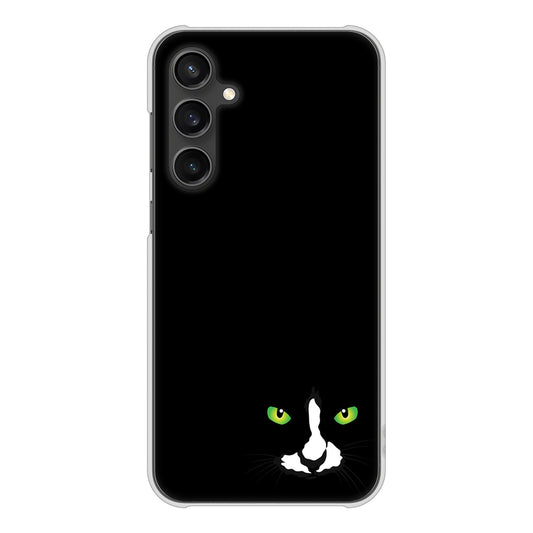 Galaxy S23 FE SCG24 au 高画質仕上げ 背面印刷 ハードケース 【398 黒ネコ】