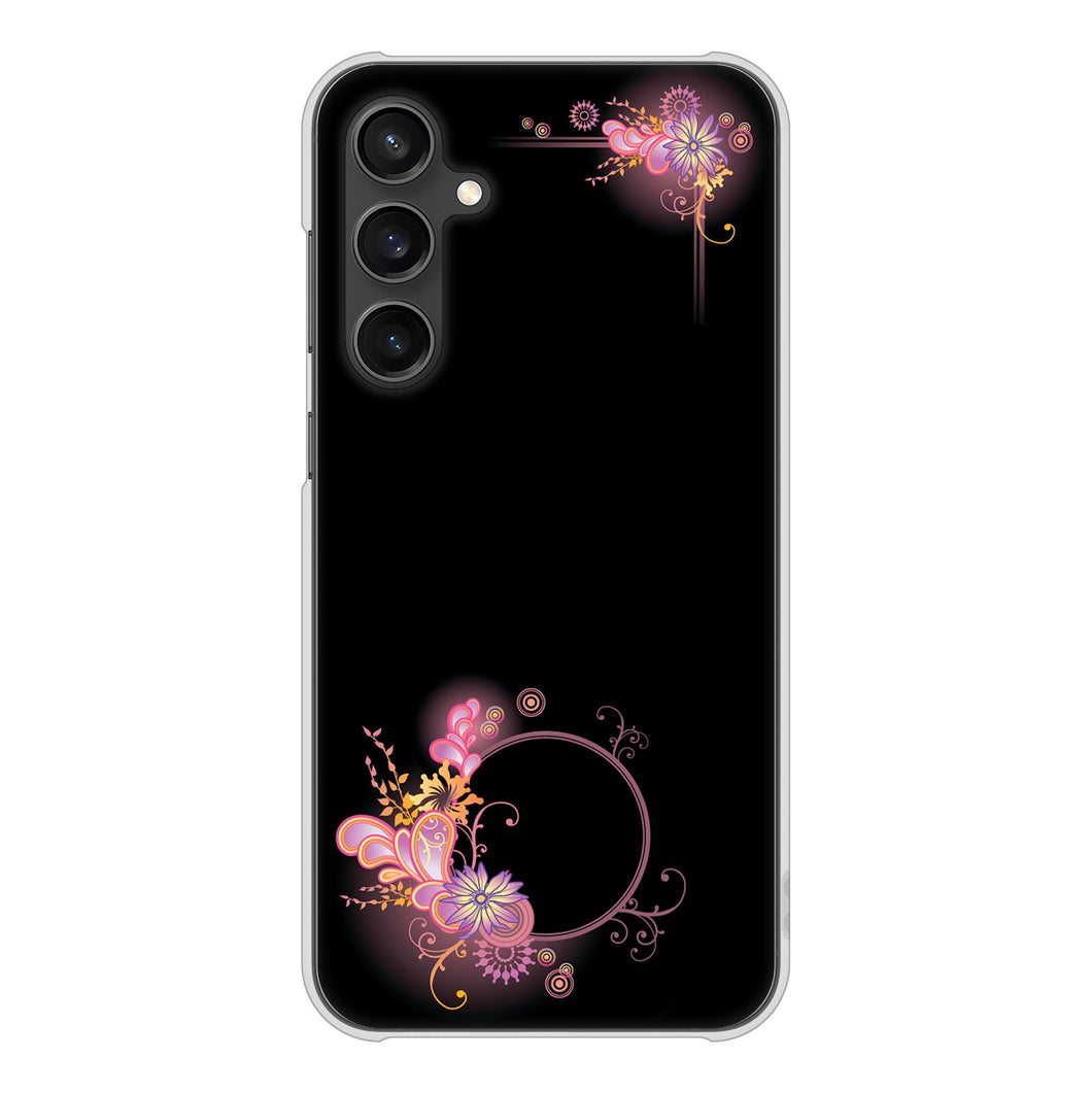 Galaxy S23 FE SCG24 au 高画質仕上げ 背面印刷 ハードケース 【437 華のフレーム】