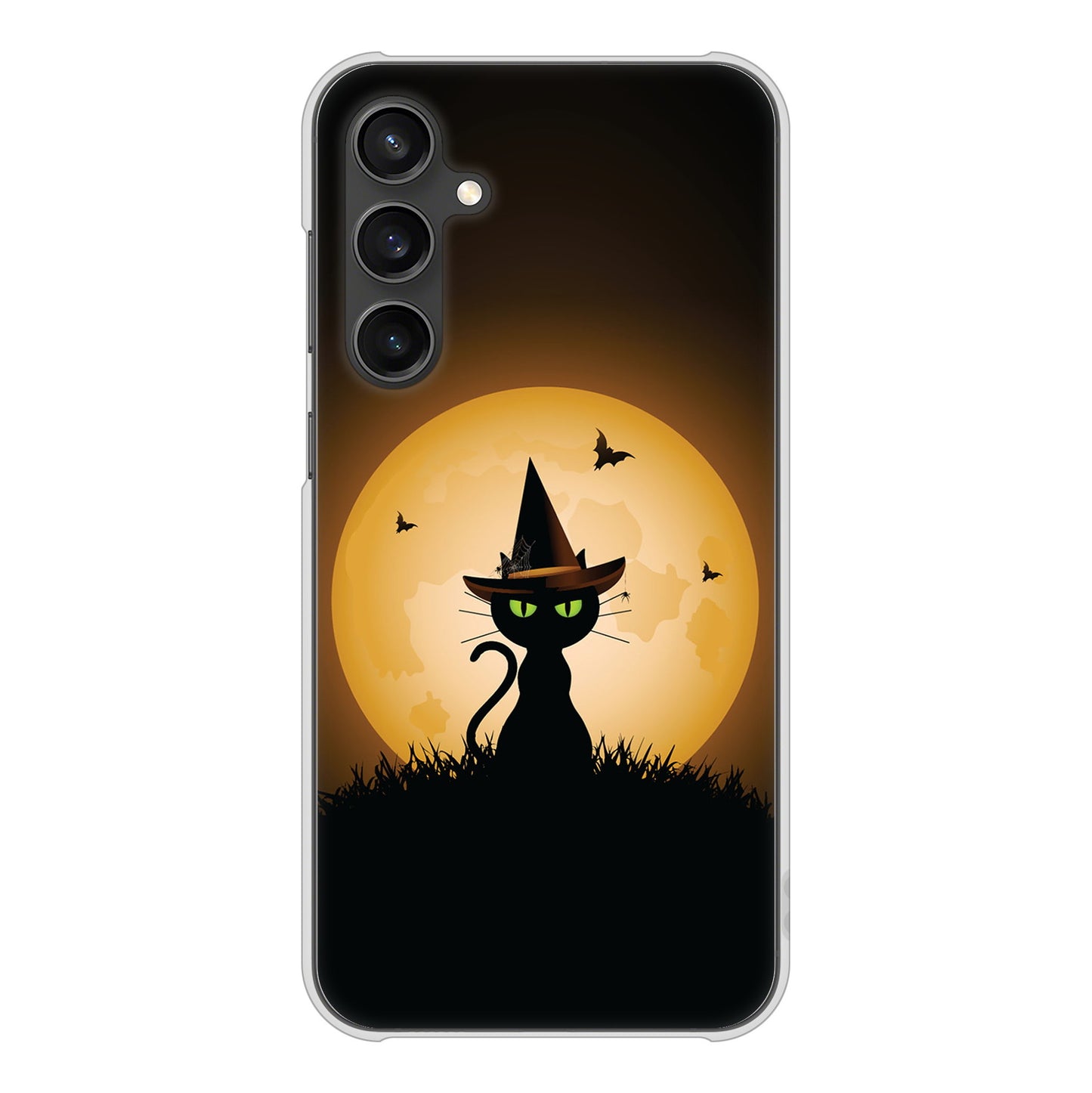 Galaxy S23 FE SCG24 au 高画質仕上げ 背面印刷 ハードケース夜とネコ