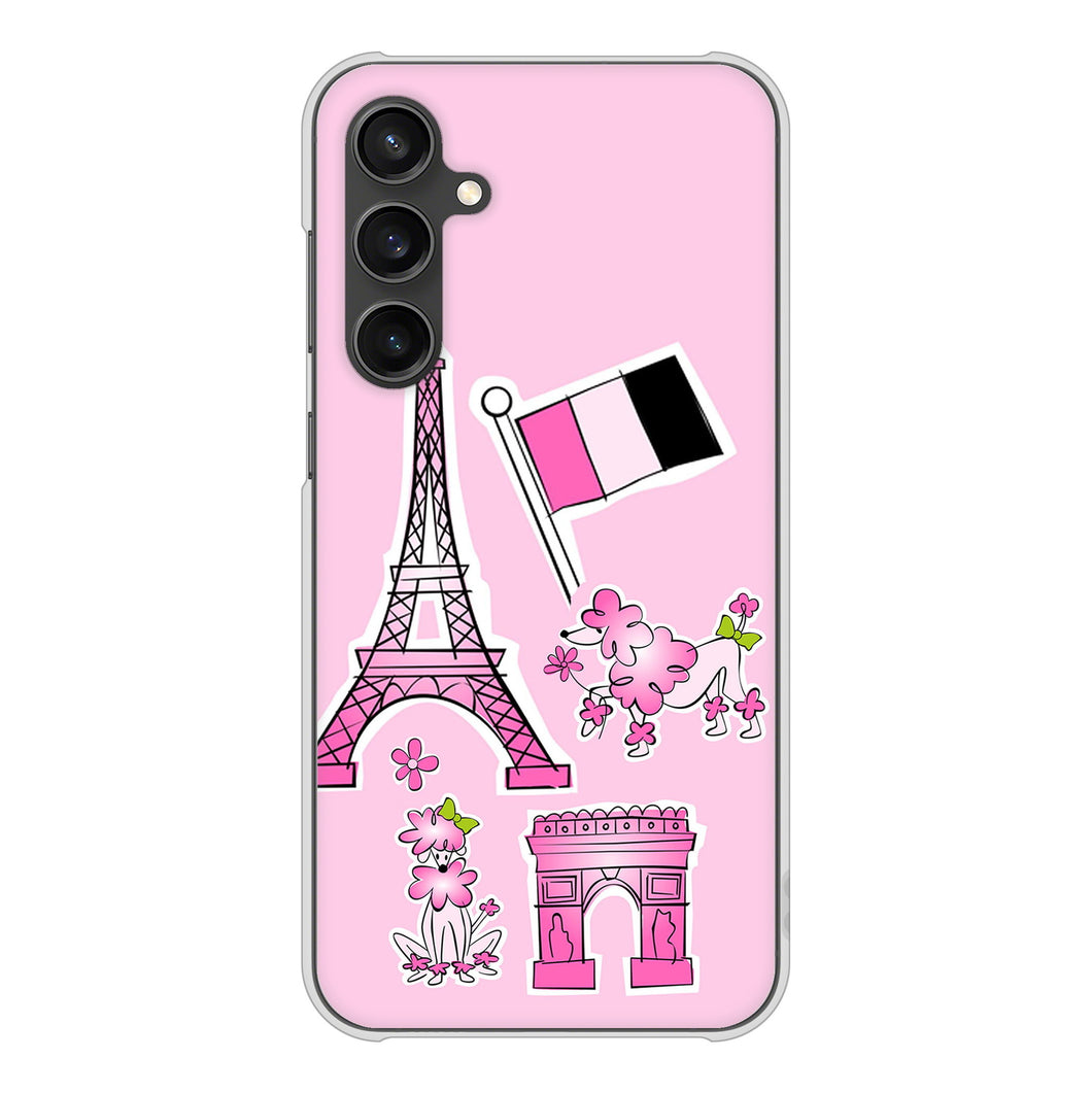 Galaxy S23 FE SCG24 au 高画質仕上げ 背面印刷 ハードケースLOVE フランス