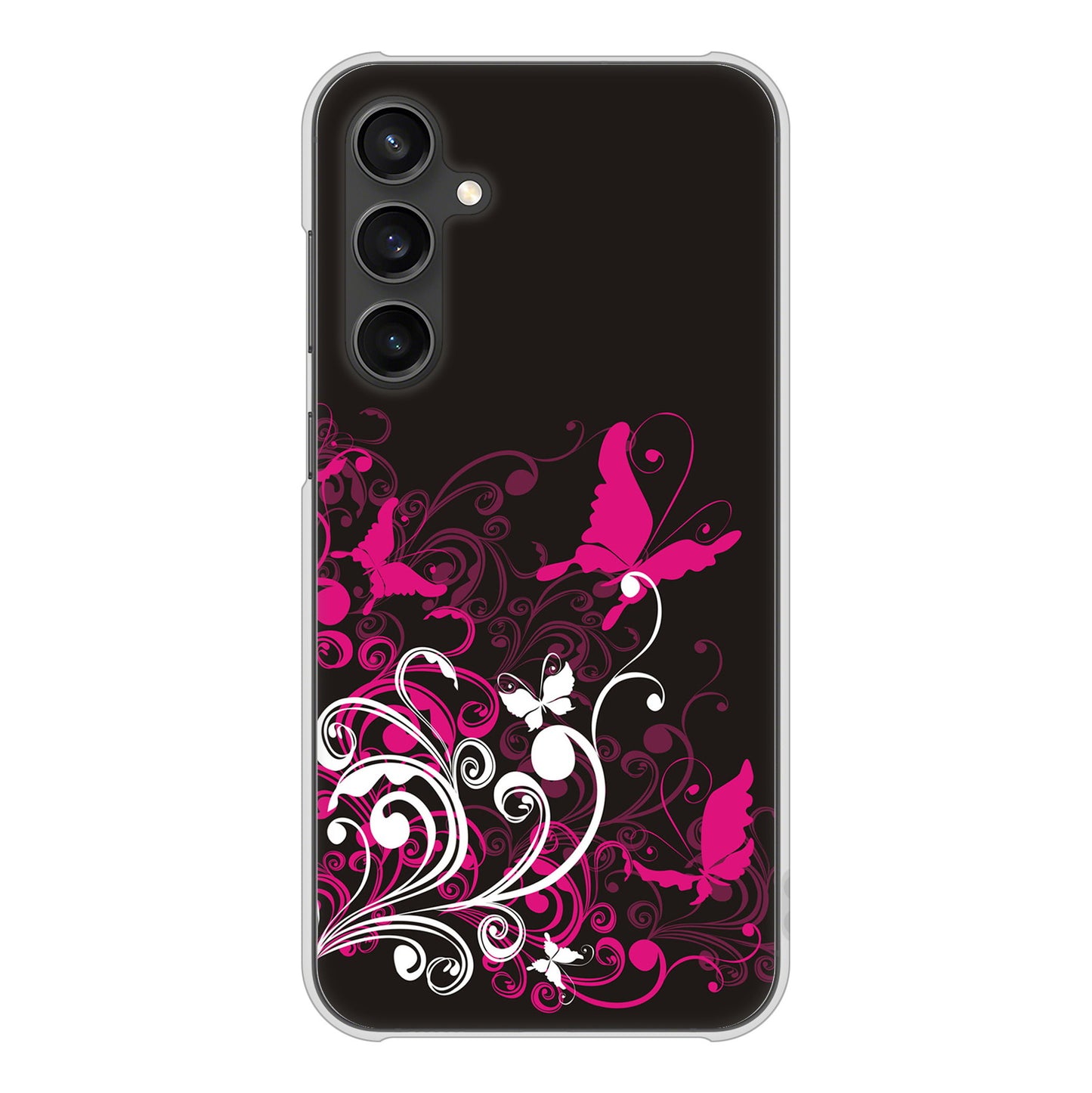 Galaxy S23 FE SCG24 au 高画質仕上げ 背面印刷 ハードケースバタフライ