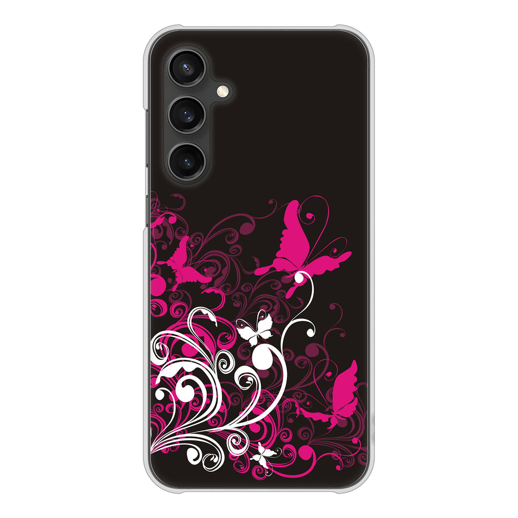 Galaxy S23 FE SCG24 au 高画質仕上げ 背面印刷 ハードケースバタフライ