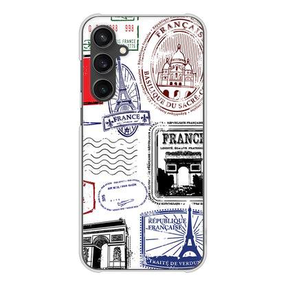Galaxy S23 FE SCG24 au 高画質仕上げ 背面印刷 ハードケースLOVE フランス