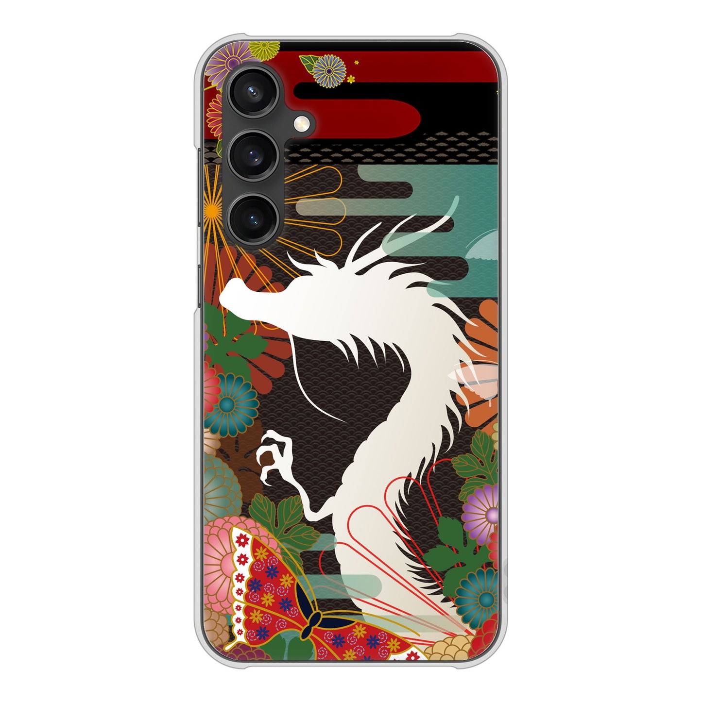 Galaxy S23 FE SCG24 au 高画質仕上げ 背面印刷 ハードケース 【635 白龍】