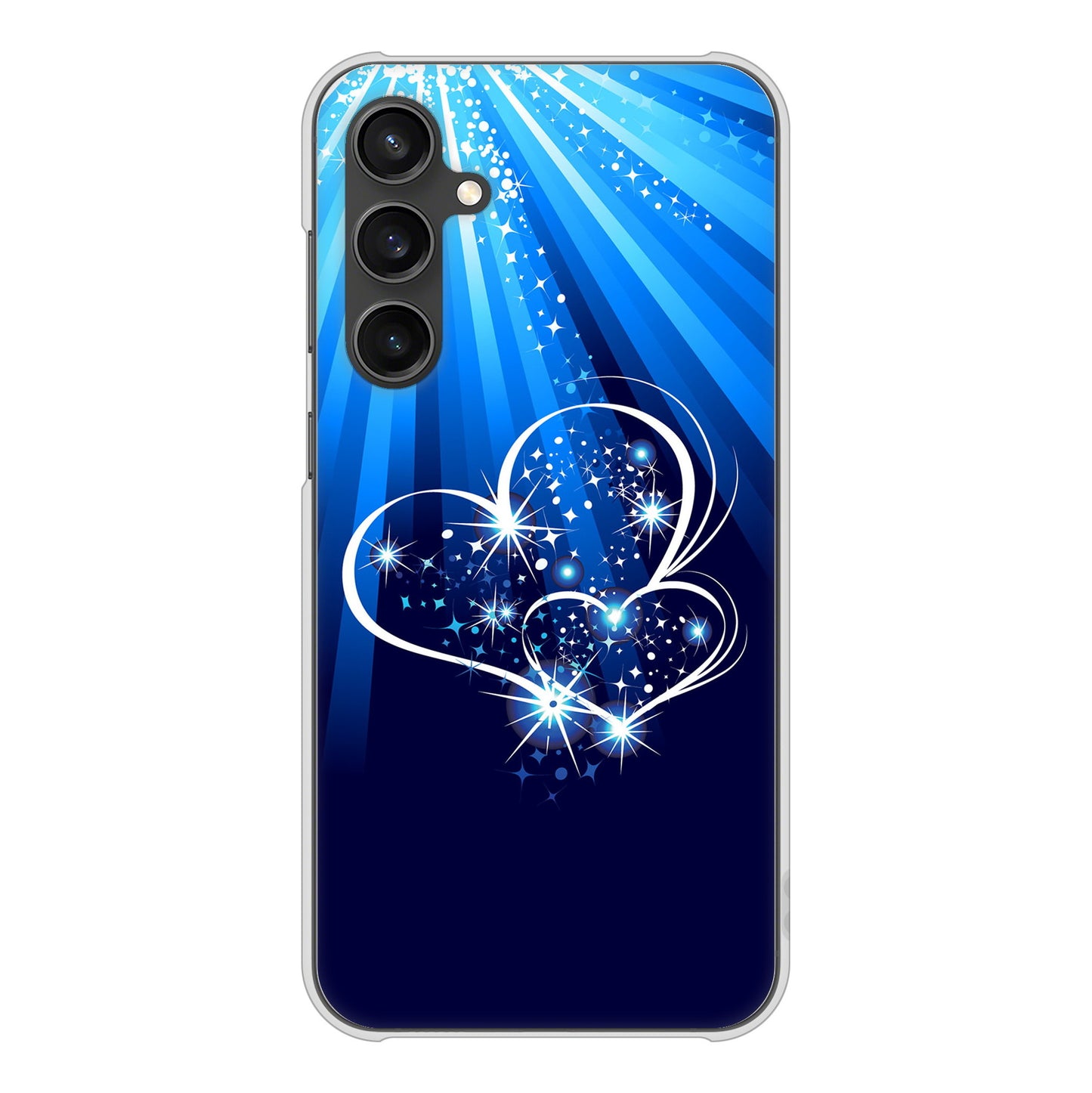 Galaxy S23 FE SCG24 au 高画質仕上げ 背面印刷 ハードケースきらめきハート