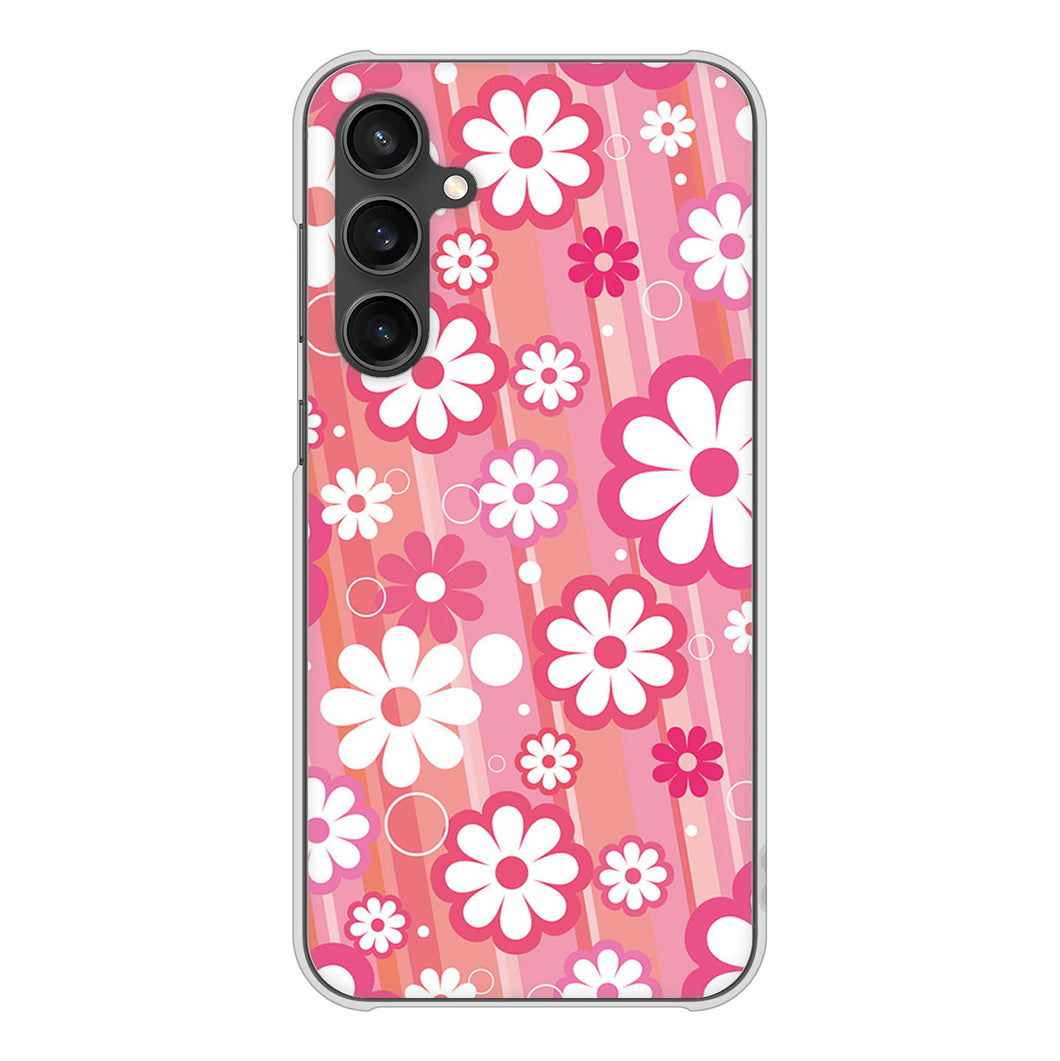 Galaxy S23 FE SCG24 au 高画質仕上げ 背面印刷 ハードケース 【751 マーガレット（ピンク系）】