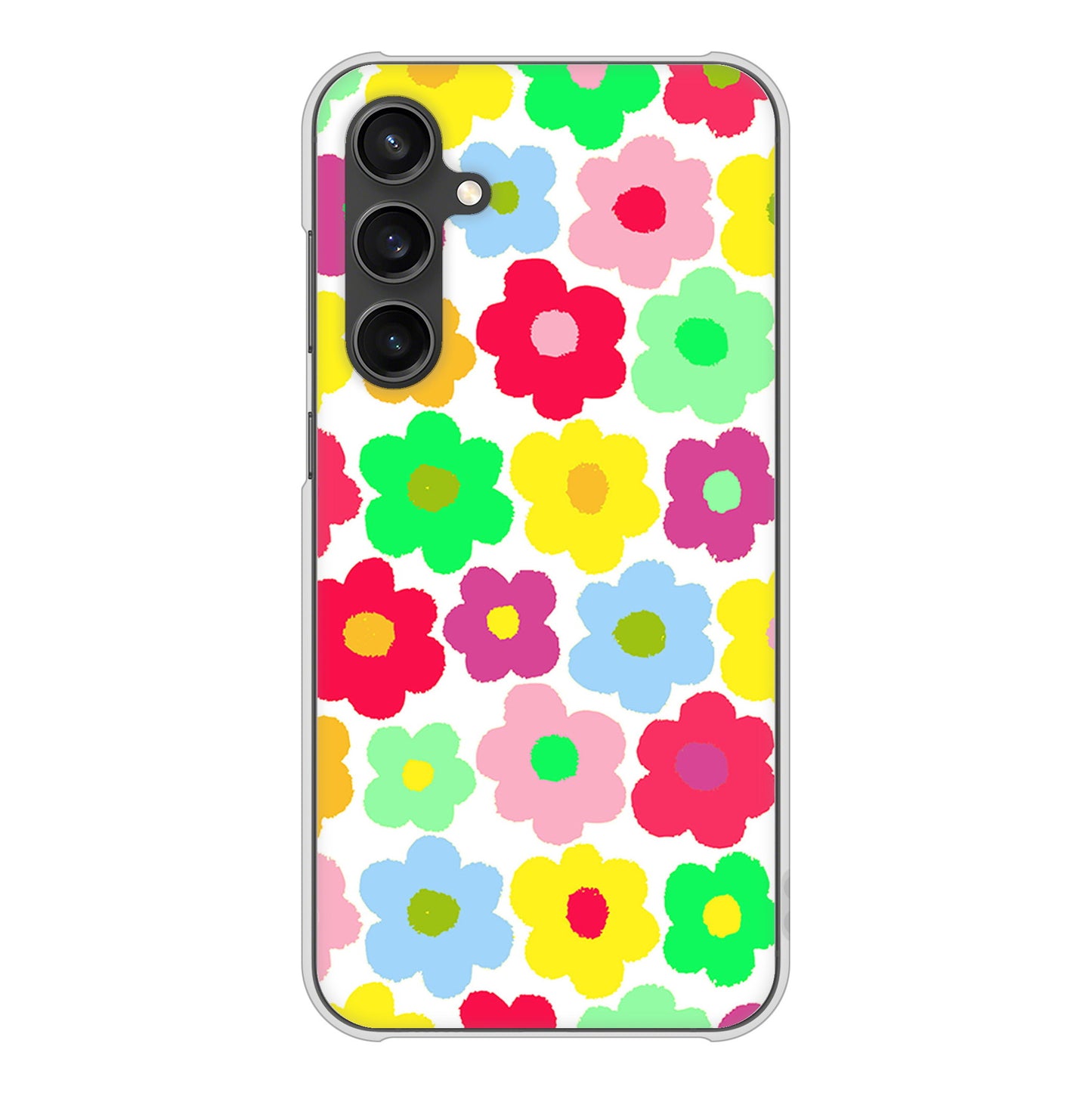 Galaxy S23 FE SCG24 au 高画質仕上げ 背面印刷 ハードケースルーズフラワー