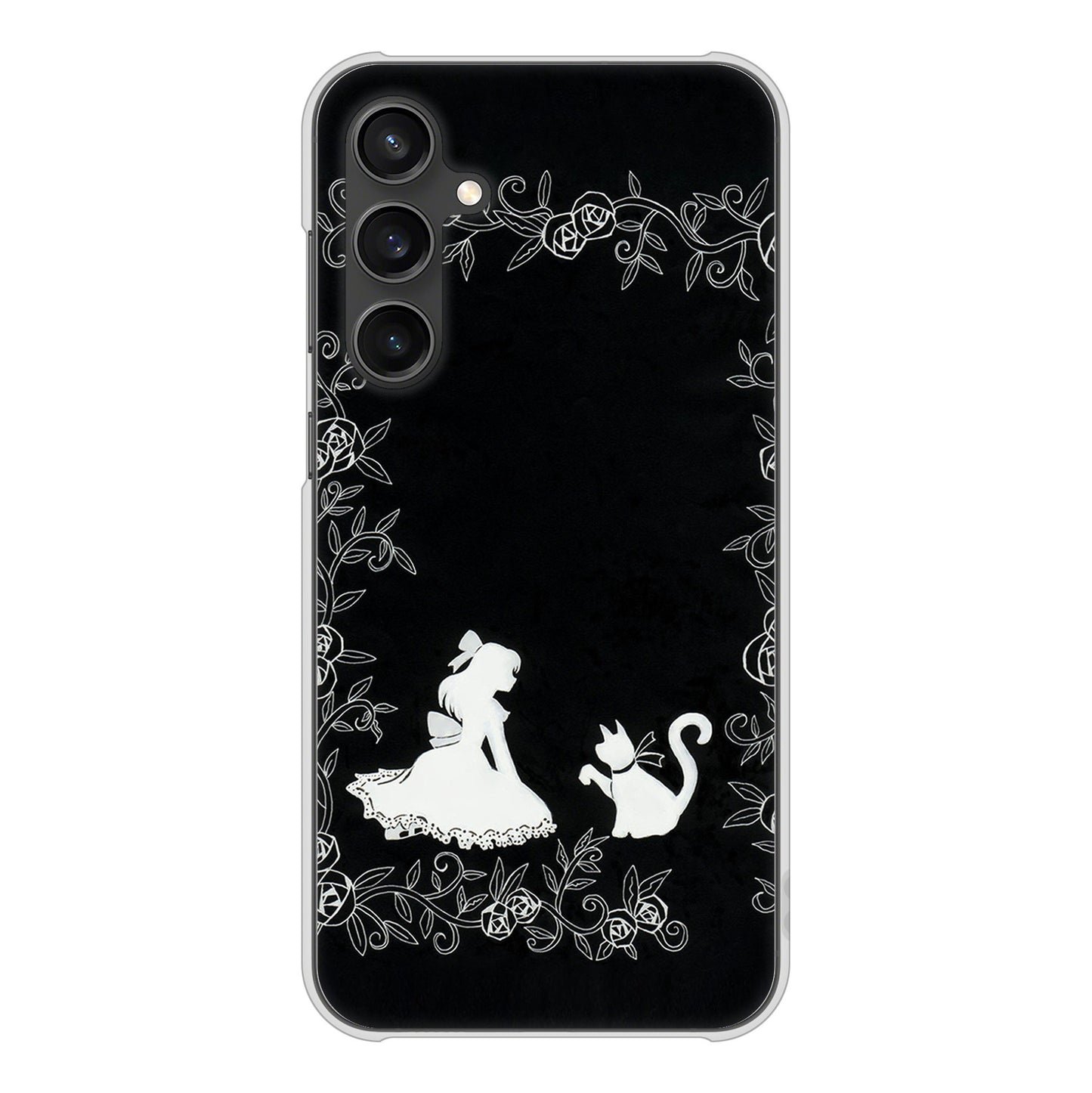 Galaxy S23 FE SCG24 au 高画質仕上げ 背面印刷 ハードケースお姫様とネコ