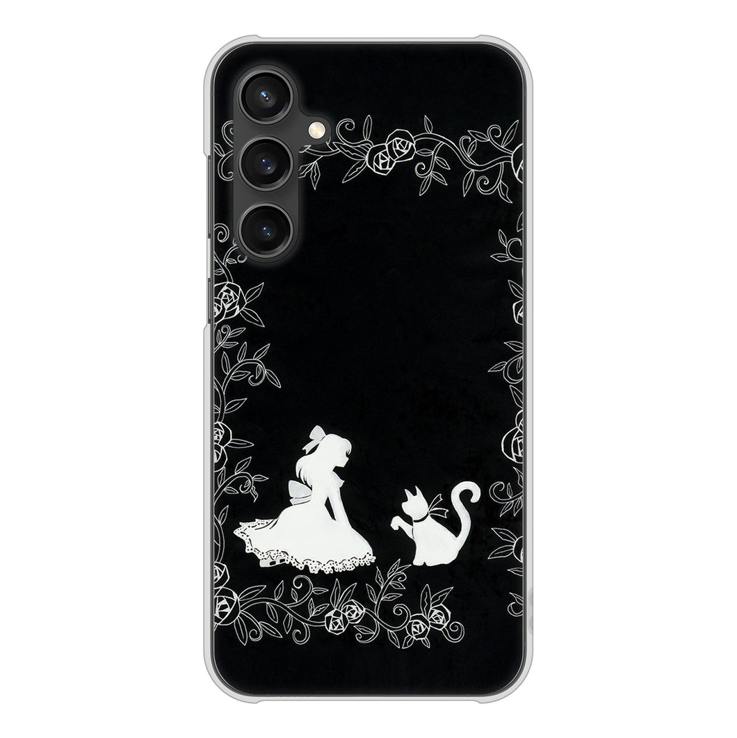 Galaxy S23 FE SCG24 au 高画質仕上げ 背面印刷 ハードケースお姫様とネコ