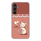 Galaxy S23 FE SCG24 au 高画質仕上げ 背面印刷 ハードケース 【1102 ネコの投げキッス】