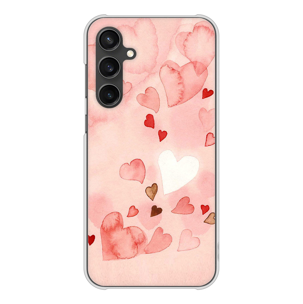 Galaxy S23 FE SCG24 au 高画質仕上げ 背面印刷 ハードケース 【1125 ハートの和紙】