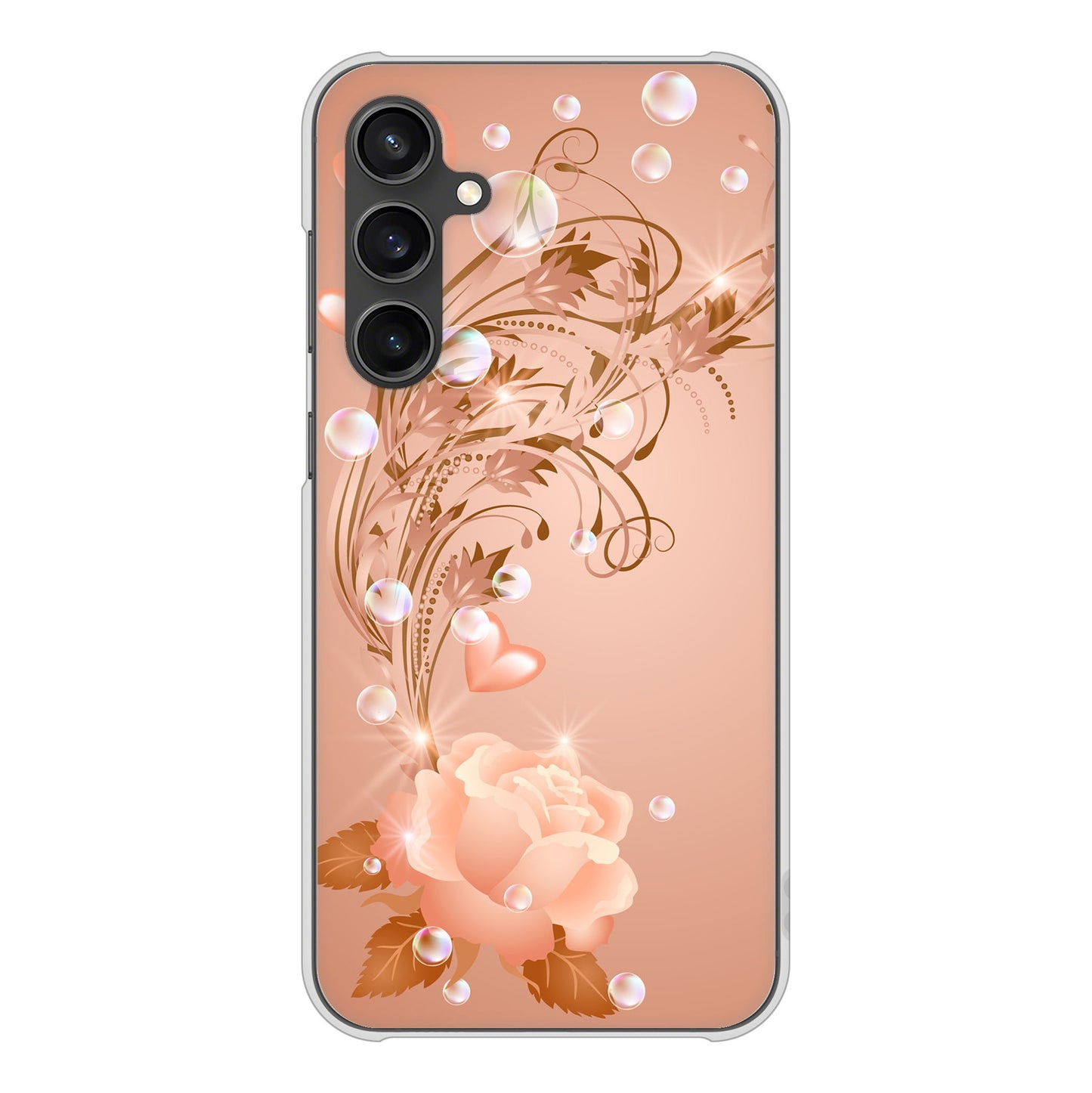 Galaxy S23 FE SCG24 au 高画質仕上げ 背面印刷 ハードケースロマンチックなバラ