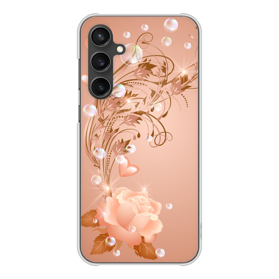 Galaxy S23 FE SCG24 au 高画質仕上げ 背面印刷 ハードケースロマンチックなバラ