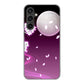 Galaxy S23 FE SCG24 au 高画質仕上げ 背面印刷 ハードケース 【1223 紫に染まる月と桜】