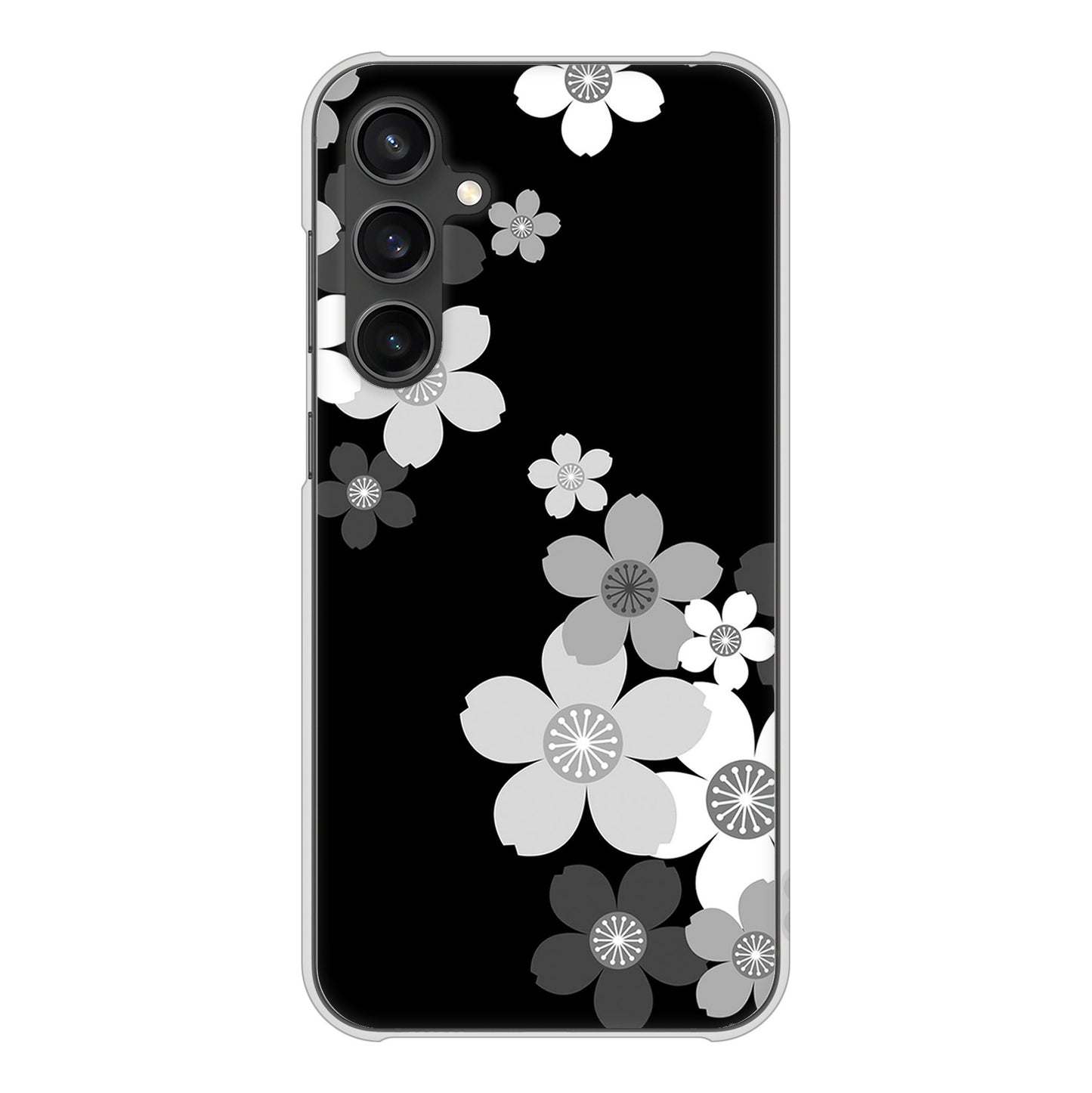 Galaxy S23 FE SCG24 au 高画質仕上げ 背面印刷 ハードケース 【1334 桜のフレーム】