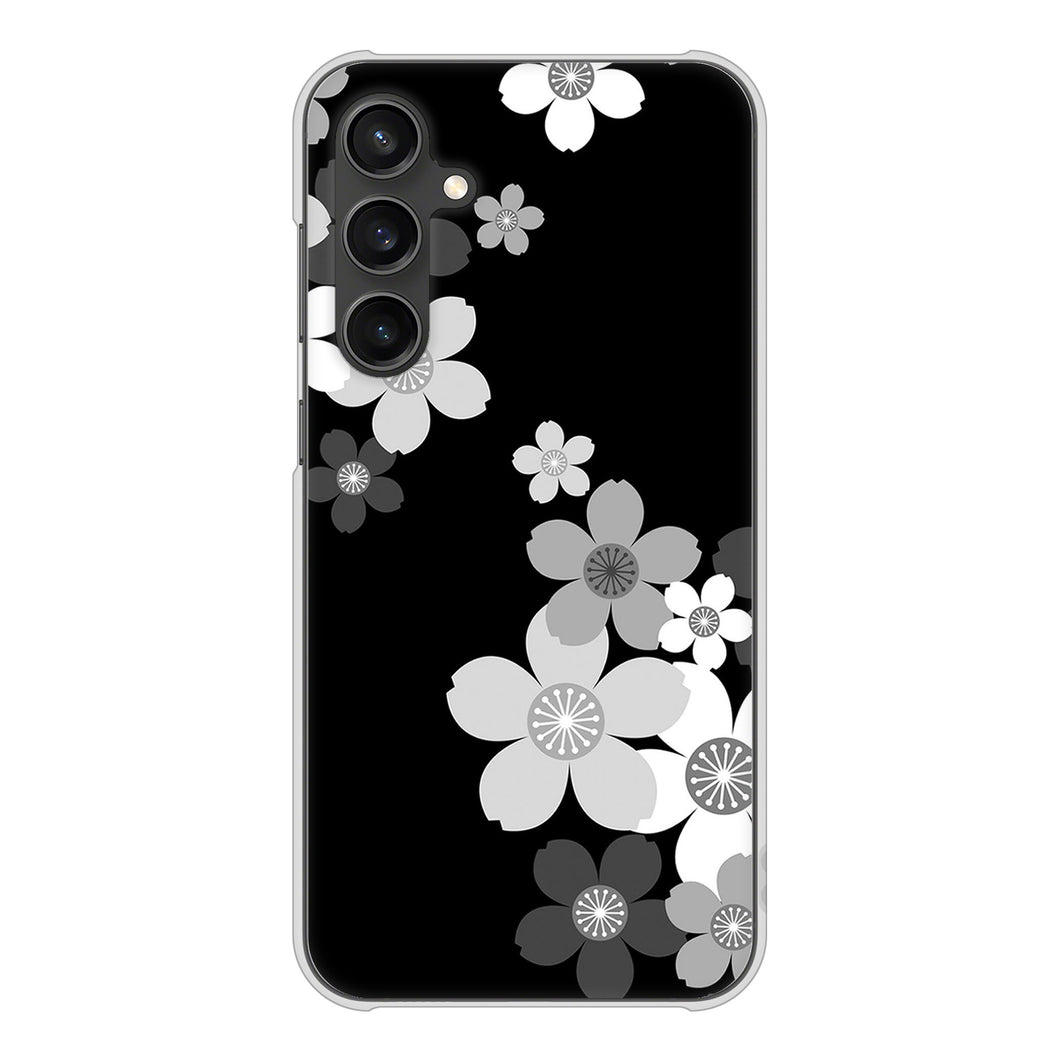 Galaxy S23 FE SCG24 au 高画質仕上げ 背面印刷 ハードケース 【1334 桜のフレーム】