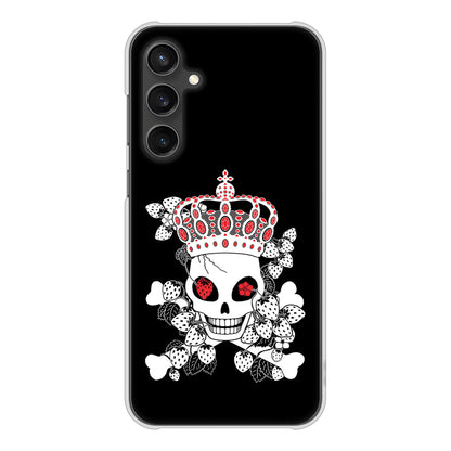 Galaxy S23 FE SCG24 au 高画質仕上げ 背面印刷 ハードケースむかいあぐる 苺骸骨王冠蔦