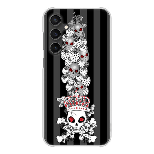 Galaxy S23 FE SCG24 au 高画質仕上げ 背面印刷 ハードケースむかいあぐる 苺骸骨王冠蔦