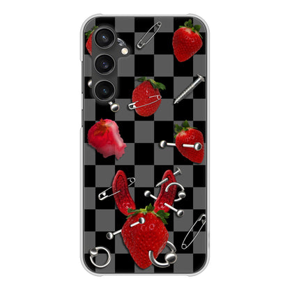 Galaxy S23 FE SCG24 au 高画質仕上げ 背面印刷 ハードケースむかいあぐる 苺パンク