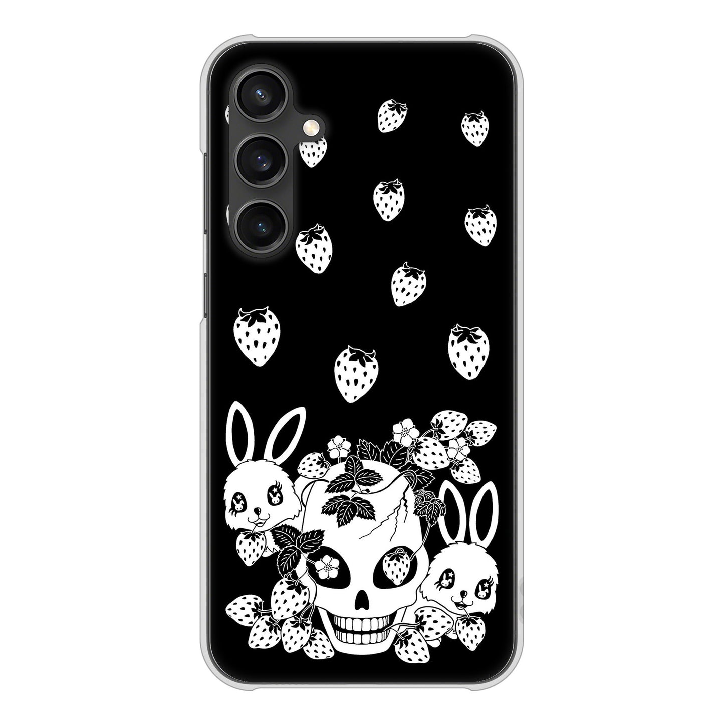 Galaxy S23 FE SCG24 au 高画質仕上げ 背面印刷 ハードケースむかいあぐる 苺兎