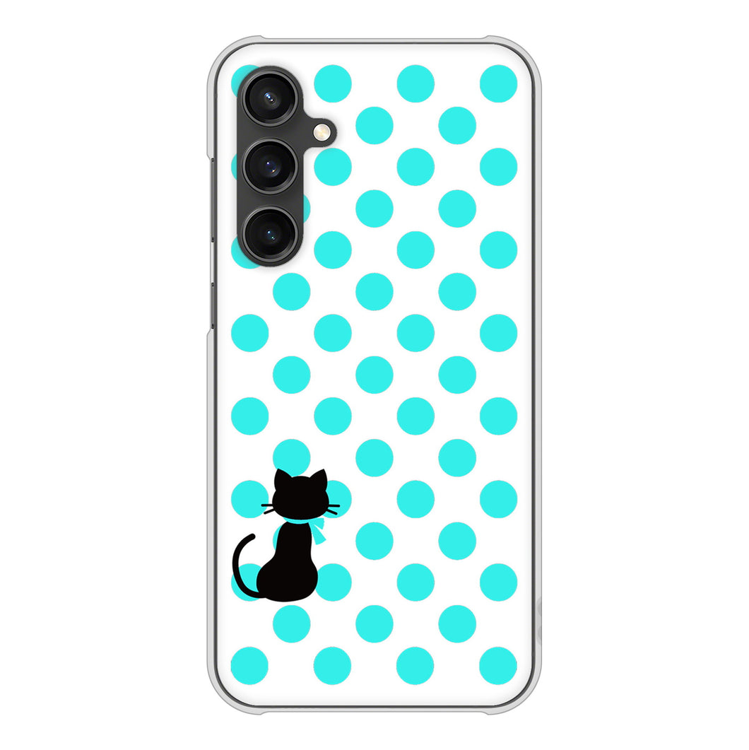 Galaxy S23 FE SCG24 au 高画質仕上げ 背面印刷 ハードケースネコとシンプルミルキー