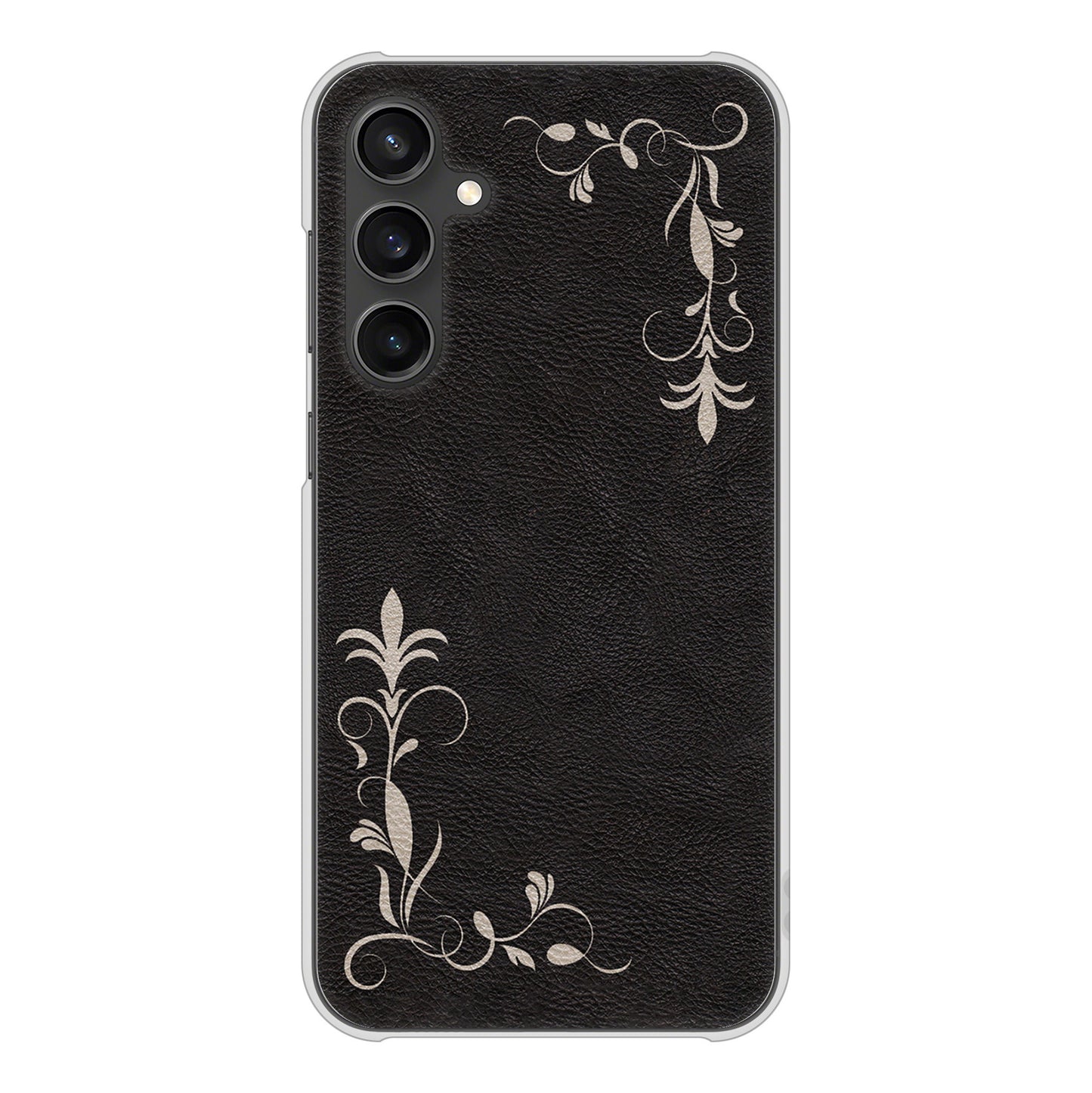 Galaxy S23 FE SCG24 au 高画質仕上げ 背面印刷 ハードケース 【EK825 レザー風グラスフレーム】