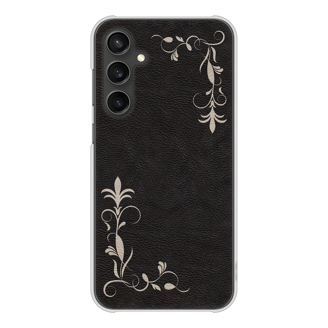 Galaxy S23 FE SCG24 au 高画質仕上げ 背面印刷 ハードケース 【EK825 レザー風グラスフレーム】