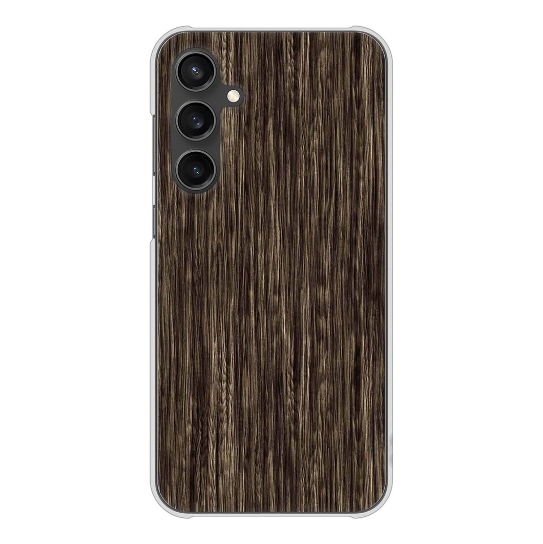 Galaxy S23 FE SCG24 au 高画質仕上げ 背面印刷 ハードケース 【EK848 木目ダークブラウン】