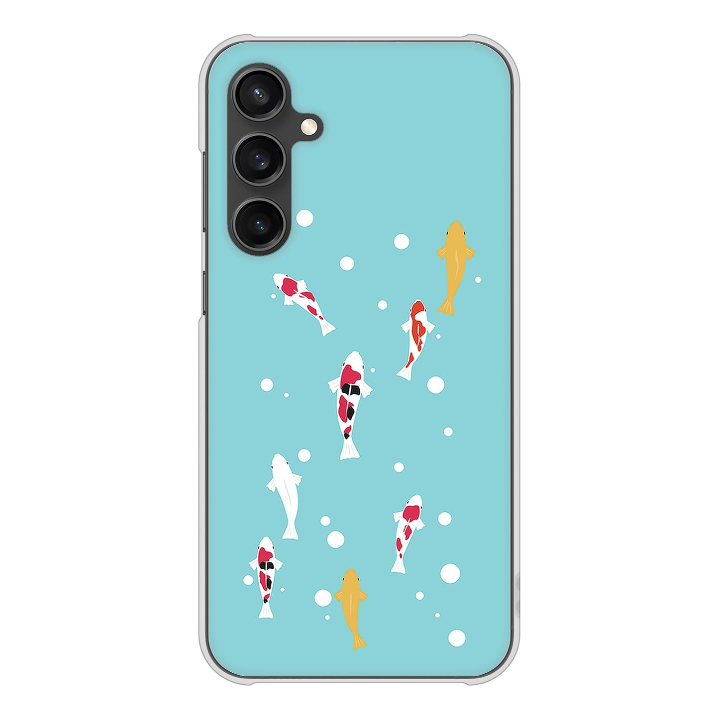 Galaxy S23 FE SCG24 au 高画質仕上げ 背面印刷 ハードケース 【KG800 コイの遊泳】
