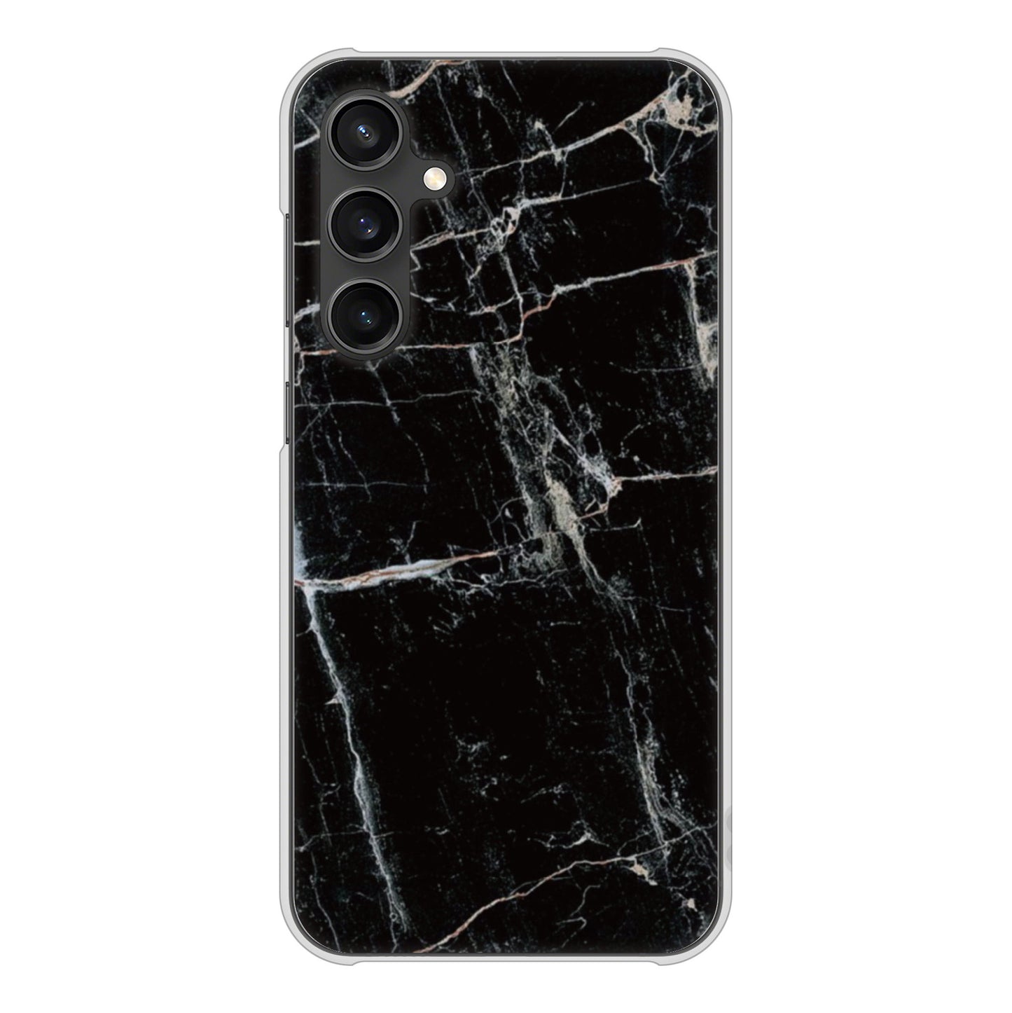 Galaxy S23 FE SCG24 au 高画質仕上げ 背面印刷 ハードケース大理石BK