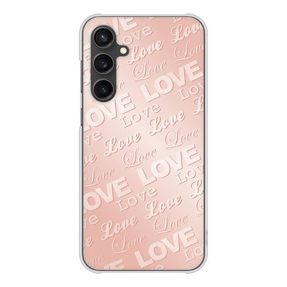 Galaxy S23 FE SCG24 au 高画質仕上げ 背面印刷 ハードケースエンボス風LOVEリンク