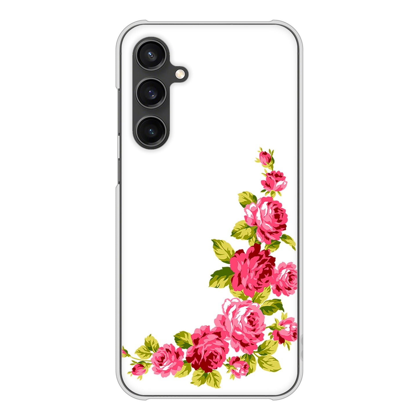 Galaxy S23 FE SCG24 au 高画質仕上げ 背面印刷 ハードケースロマンチックなバラ