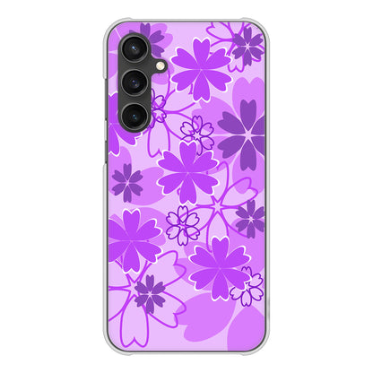 Galaxy S23 FE SCG24 au 高画質仕上げ 背面印刷 ハードケース重なり合う花
