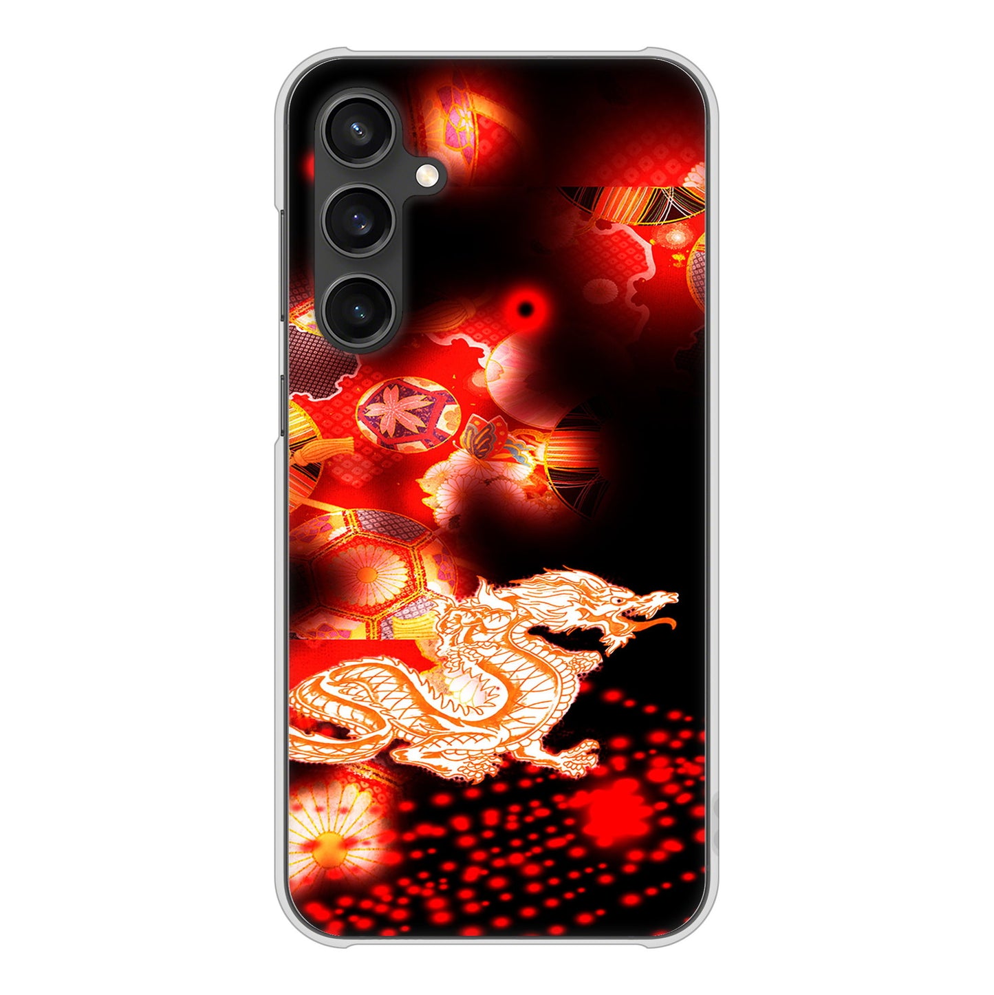 Galaxy S23 FE SCG24 au 高画質仕上げ 背面印刷 ハードケース赤竜