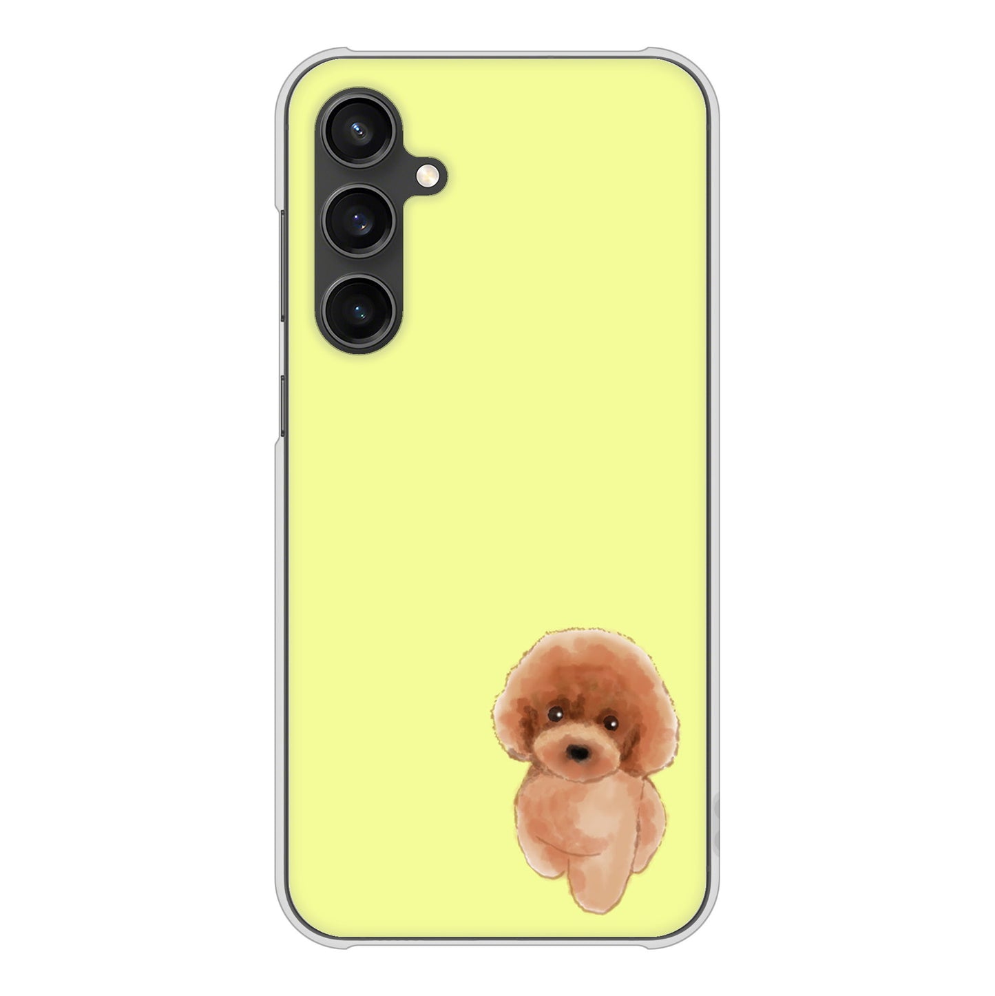 Galaxy S23 FE SCG24 au 高画質仕上げ 背面印刷 ハードケーストイプードルレッド