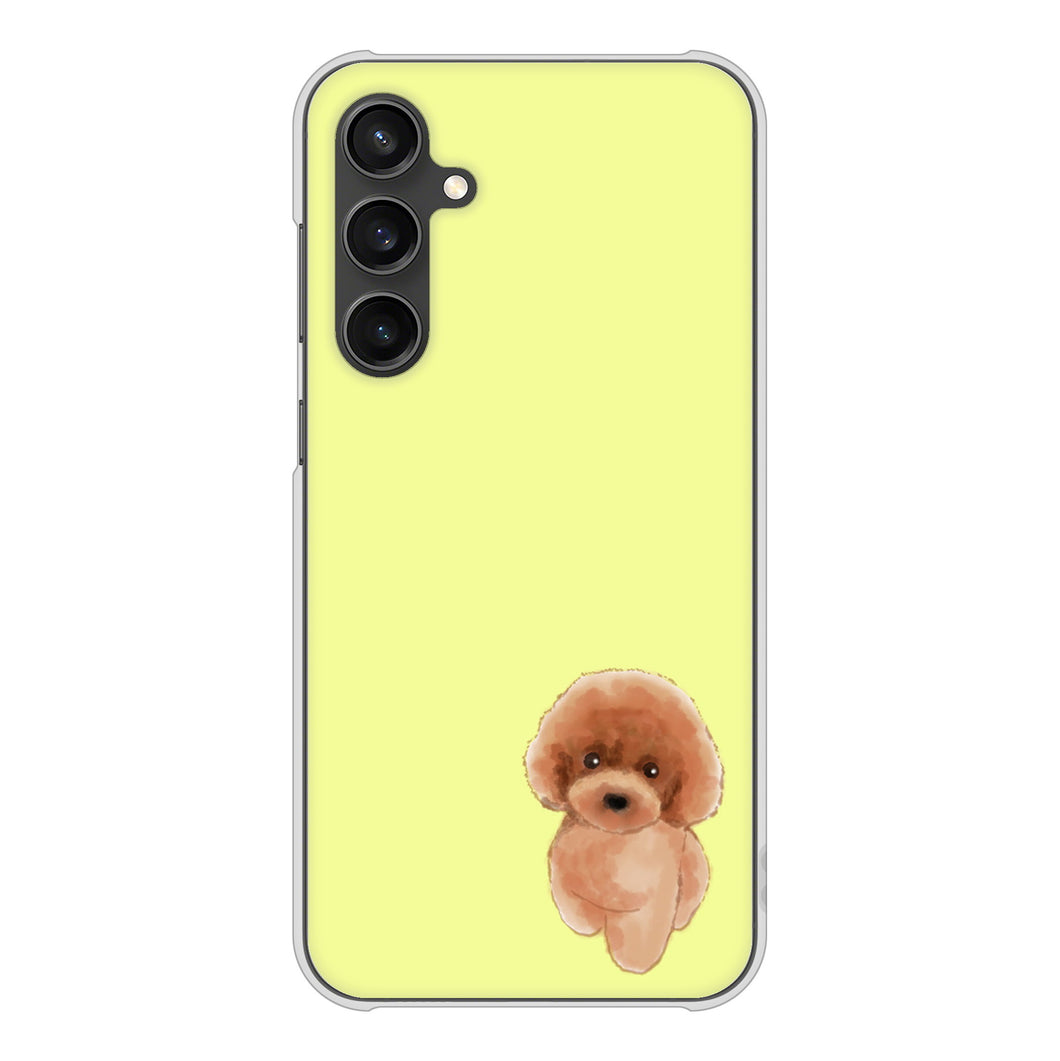 Galaxy S23 FE SCG24 au 高画質仕上げ 背面印刷 ハードケーストイプードルレッド