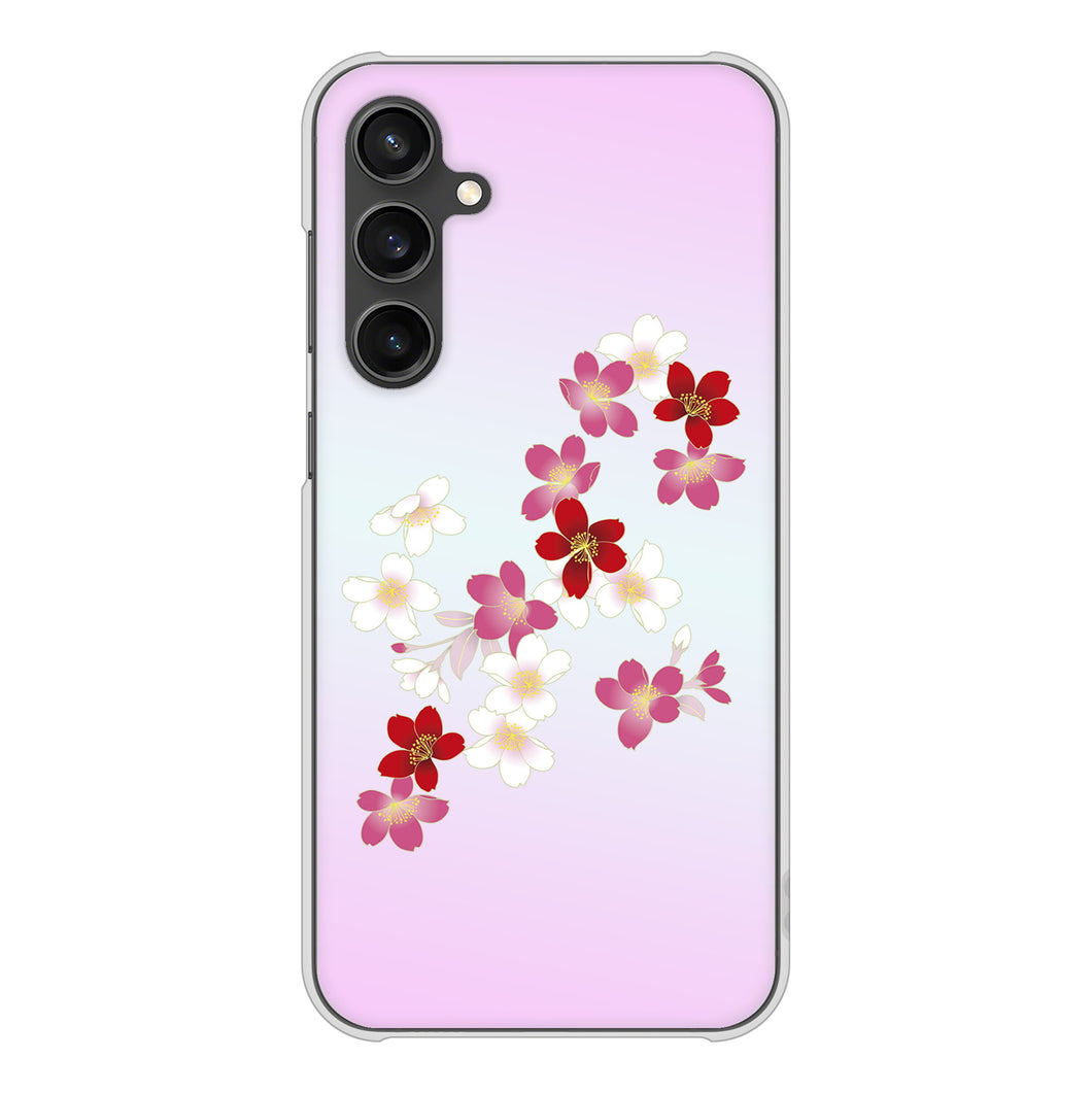 Galaxy S23 FE SCG24 au 高画質仕上げ 背面印刷 ハードケース和花柄