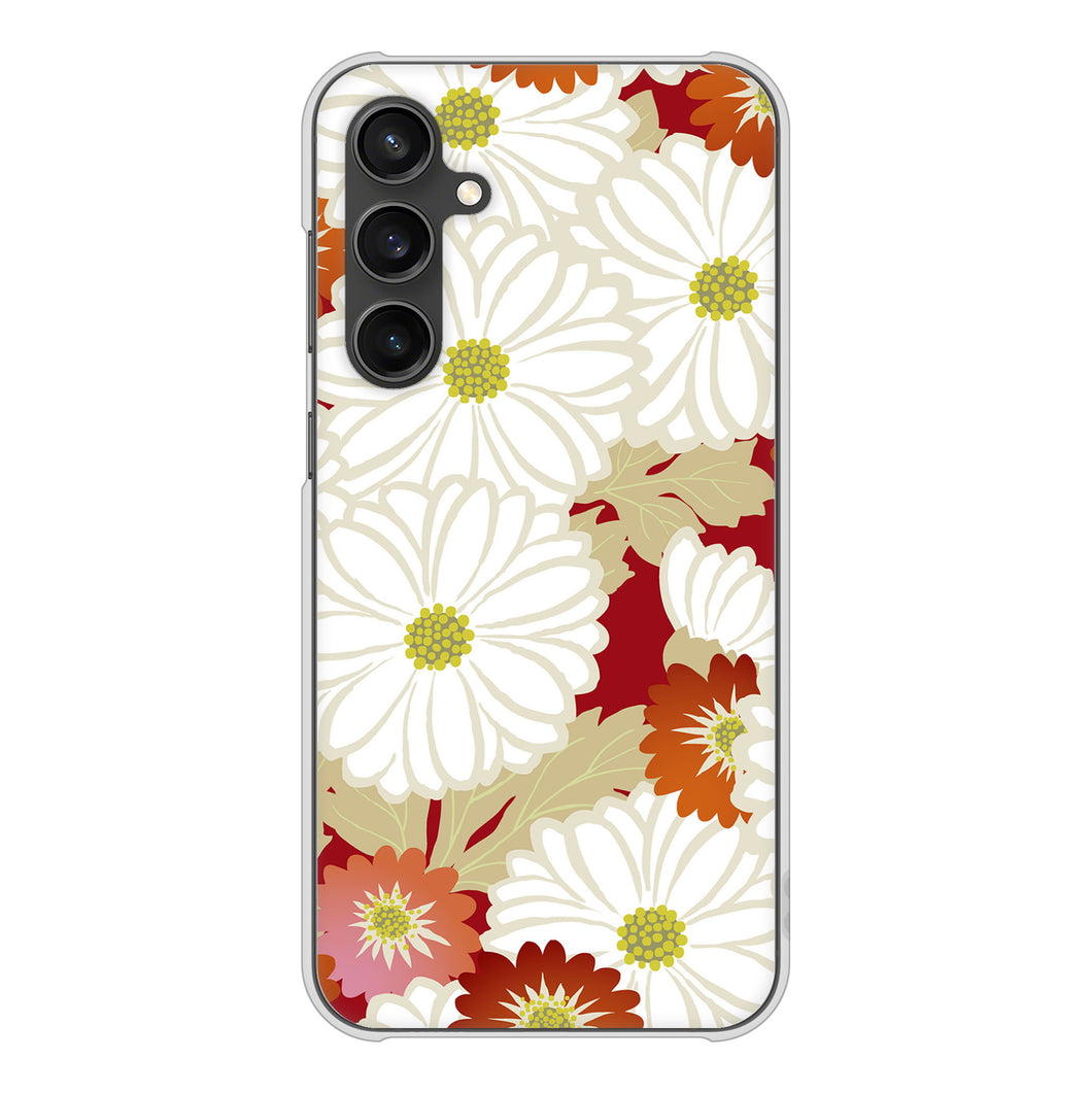 Galaxy S23 FE SCG24 au 高画質仕上げ 背面印刷 ハードケース和花柄