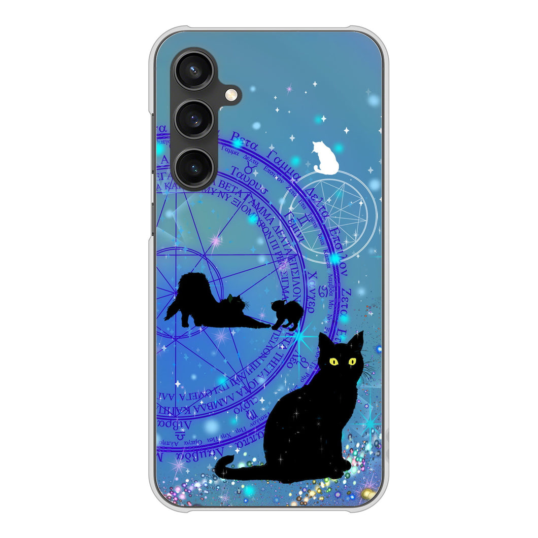 Galaxy S23 FE SCG24 au 高画質仕上げ 背面印刷 ハードケース魔法陣猫