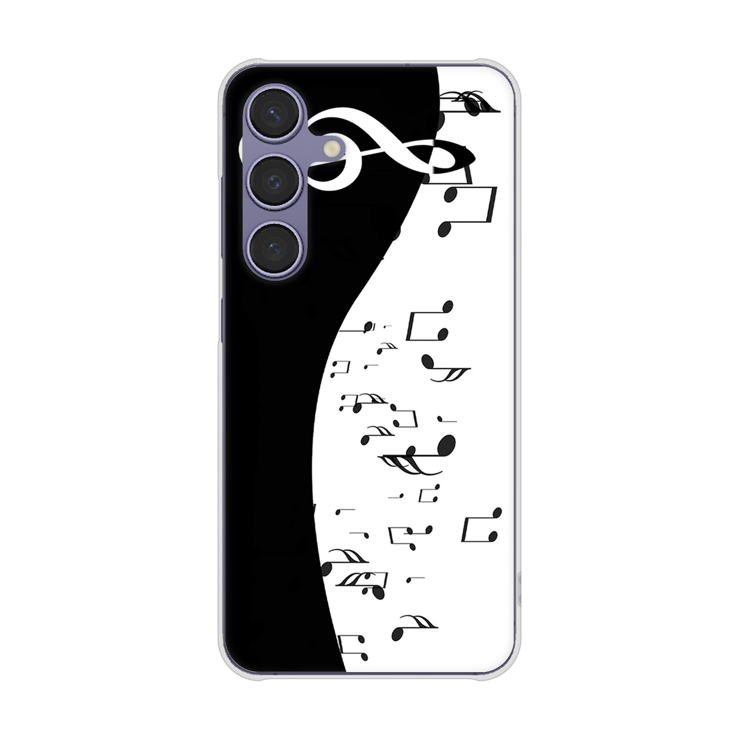 Galaxy S24 SCG25 au 高画質仕上げ 背面印刷 ハードケース音符
