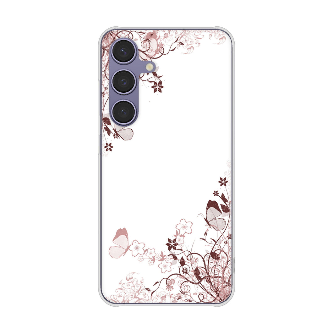 Galaxy S24 SCG25 au 高画質仕上げ 背面印刷 ハードケースバタフライ