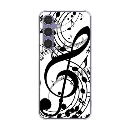 Galaxy S24 SCG25 au 高画質仕上げ 背面印刷 ハードケース音符