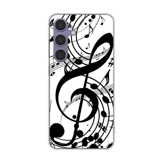 Galaxy S24 SCG25 au 高画質仕上げ 背面印刷 ハードケース音符