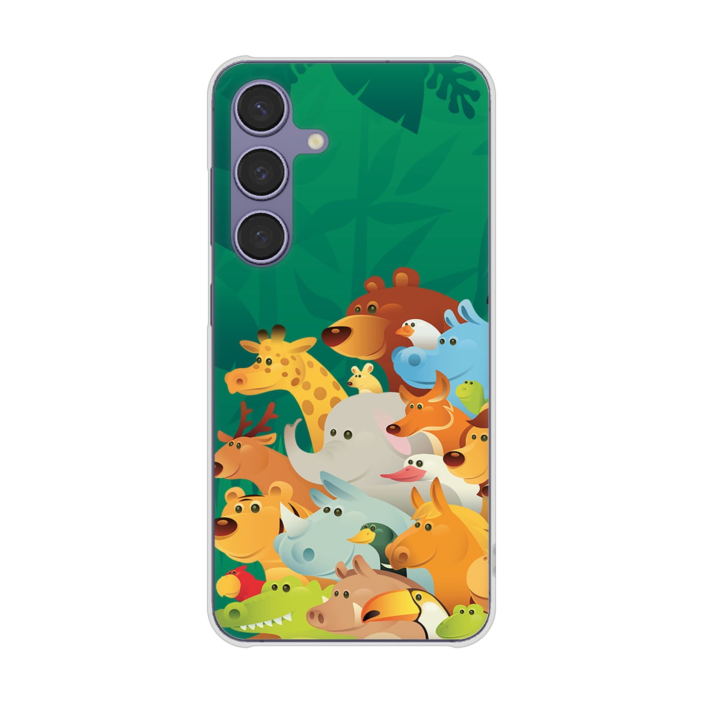 Galaxy S24 SCG25 au 高画質仕上げ 背面印刷 ハードケース 【370 全員集合】