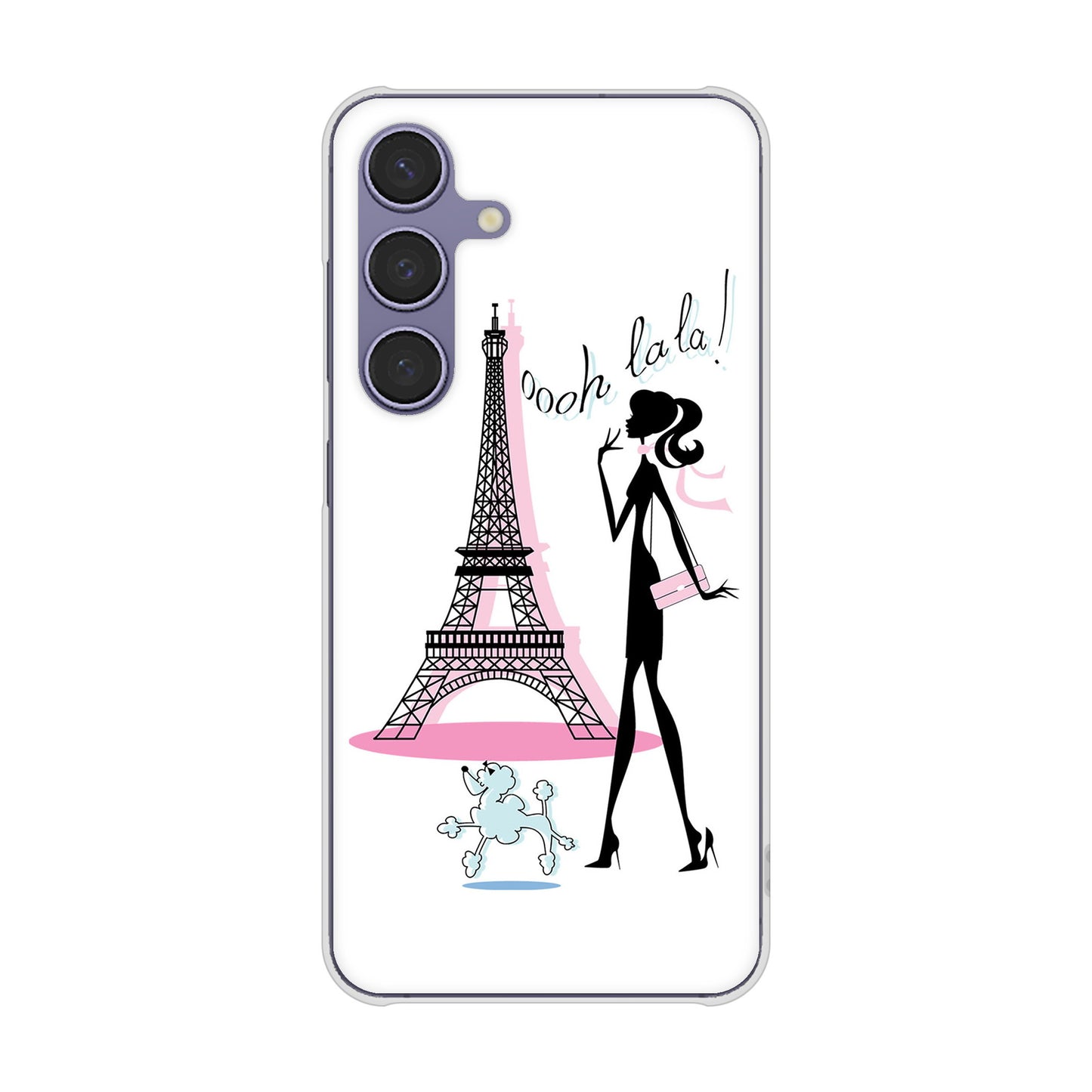 Galaxy S24 SCG25 au 高画質仕上げ 背面印刷 ハードケースLOVE フランス