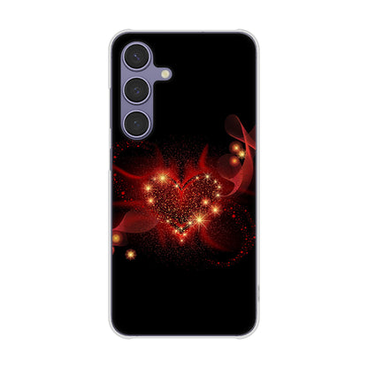 Galaxy S24 SCG25 au 高画質仕上げ 背面印刷 ハードケースきらめきハート