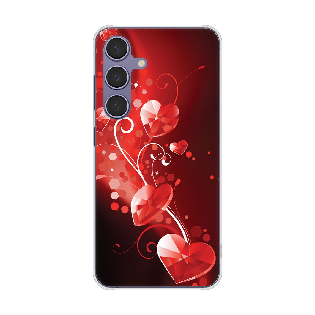 Galaxy S24 SCG25 au 高画質仕上げ 背面印刷 ハードケースきらめきハート